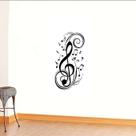 Adesivo de parede Music Notes Decalque de vinil em PVC 43x77cm
