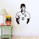 Adesivo de parede Neymar Football Star para decoração de quarto
