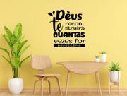 Adesivo De Parede Oração Frase Deus Te Reconstruirá Religião Bíblico Fé Decoração