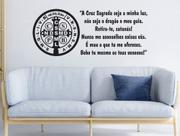 Adesivo de Parede Oração São Bento Medalha Religiosa Decoração Quarto Sala