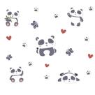 Adesivo de Parede Pandas Infantil 214x124cm