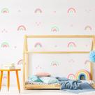Adesivo de Parede para Quarto de Menina Arco-Iris Cobre 3m² Adesivo de Parede para Quarto de Menina Arco-Iris Cobre 3m²