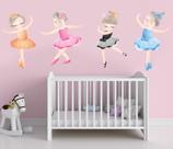 Adesivo de parede para quarto infantil bailarinas