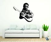 Adesivo de Parede para Sala e Quarto Jimi Hendrix Adesivo de Parede para Sala e Quarto Jimi Hendrix