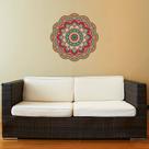 Adesivo de Parede para Sala Mandala Laranja Adesivo de Parede para Sala Mandala Laranja