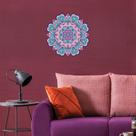 Adesivo de Parede para Sala Mandala Lilás e Roxa Adesivo de Parede para Sala Mandala Lilás e Roxa