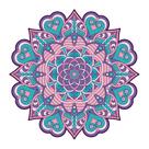 Adesivo de Parede para Sala Mandala Lilás e Roxa Adesivo de Parede para Sala Mandala Lilás e Roxa