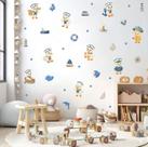 adesivo de parede patinhos marinheiros timão barco boia peixe baleia mar aquarela cute baby