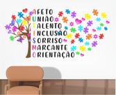 Adesivo de Parede Pedagogia Árvore Autismo e Frase