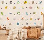 Adesivo de Parede Pokemon Jogos Desenhos Completo Tam m Quarto Grande Juvenil Infantil