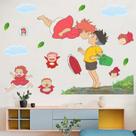 Adesivo de parede Ponyo & Sosuke para decoração de quarto e dormitório