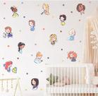Adesivo de Parede Princesas Cute Baby e Bolinhas Aquarela Petit Decoração Meninas
