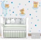 Adesivo de Parede Quarto de Bebê Urso Nuvem Paisagem