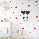 Adesivo de parede quarto de casal sala namorados paixão