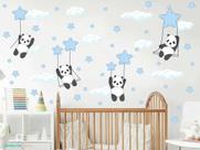 Adesivo De Parede Quarto De Meninos Panda Balões