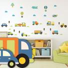 Adesivo de Parede Quarto Infantil Carrinhos