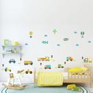 Adesivo de Parede Quarto Infantil Carrinhos