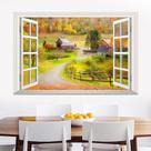 Adesivo de parede Realistic Window View PVC 60x90cm autoadesivo Adesivo de parede Realistic Window View PVC 60x90cm autoadesivo