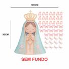 Adesivo De Parede Recorte Sem Fundo Nossa Senhora Aparecida Borboletas