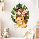adesivo de parede rei leão cabeceira aquarela decoração infantil filme desenho bebê