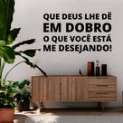 Adesivo de Parede Religioso Frase Deus lhe dê em Dobro