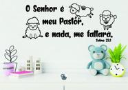 Adesivo de Parede Salmo 23 e Ovelhas - O Senhor é meu pastor