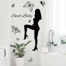 Adesivo de parede Sexy Lady Decalque autoadesivo de PVC 30x60cm