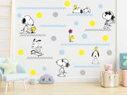 Adesivo de Parede Snoopy Amigos Bolinhas Desenho Adesivo de Parede Snoopy Amigos Bolinhas Desenho