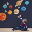 Adesivo de parede Solar System para decoração infantil de tamanho grande