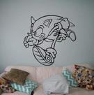 Adesivo de parede Sonic the Hedgehog para decoração de quarto 45x50cm