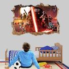 Adesivo de parede Star Wars 3D, quarto infantil, decoração de sala de estar