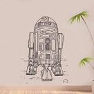 Adesivo de parede Star Wars Robot R2-D2 Design 45x50cm