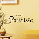 Adesivo de parede Think Positive Motivational Quote 20x30cm PVC