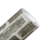 Adesivo de Parede Tijolo à Vista Cinza Escuro Impermeável Lavável 3D Para Quarto e Sala