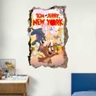 Adesivo de parede Tom e Jerry para decoração de quarto ou quarto de crianças