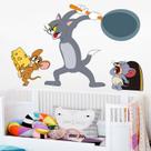 Adesivo de parede Tom e Jerry para quarto infantil e sala de jogos
