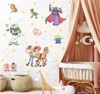adesivo de parede toy story aquarela woody buzz cute