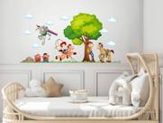 Adesivo de Parede Toy Story Desenho Arvore Brinquedos arvore woody decoração