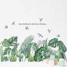 Adesivo de parede Tropical Leaf com cotação para decoração de sala de estar