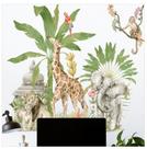 Adesivo de parede Tropical Rainforest Animal Self-Adhesive Deco
