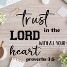 Adesivo de parede Trust in the Lord Provérbios 3:5 Versículo Bíblico