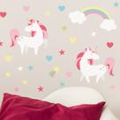 Adesivo de Parede Unicornio Mágico Infantil para Quarto
