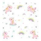 Adesivo de Parede Unicórnio Rosa e Arco-Íris Cobre 1,5m2 Adesivo de Parede Unicórnio Rosa e Arco-Íris Cobre 1,5m2