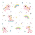 Adesivo de Parede Unicórnio Rosa e Arco-Íris Cobre 1,5m² Adesivo de Parede Unicórnio Rosa e Arco-Íris Cobre 1,5m²