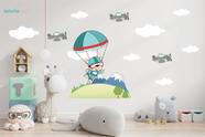 adesivo de parede urso paraquedas avião adesivo de parede urso paraquedas avião