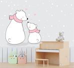 Adesivo de Parede Urso Polar Mamãe com Filhote Adesivo de Parede Urso Polar Mamãe com Filhote