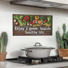 Adesivo de parede Vegetable Green Healthy Life PVC 52x30cm