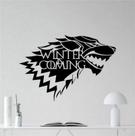 Adesivo de parede Winter is Coming Wolf Head Home Decor 45x50cm