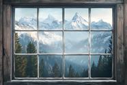 Adesivo de parede WOOHOOROO Peel and Stick 3D Fake Window Forest