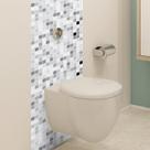 Adesivo de Pastilhas Branco & Cinza Claro 25x25 cm com 10un